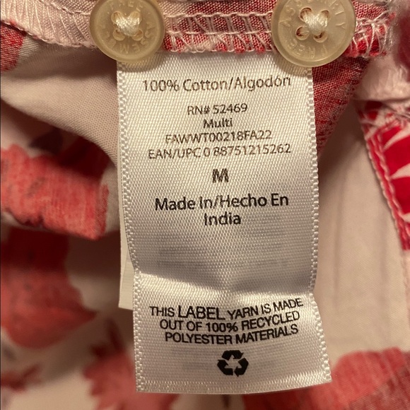 Free Assembly Red Floral Long Sleeve High Low Blouse…size M - Picture 7 of 7